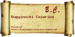 Bugyinszki Cezarina névjegykártya